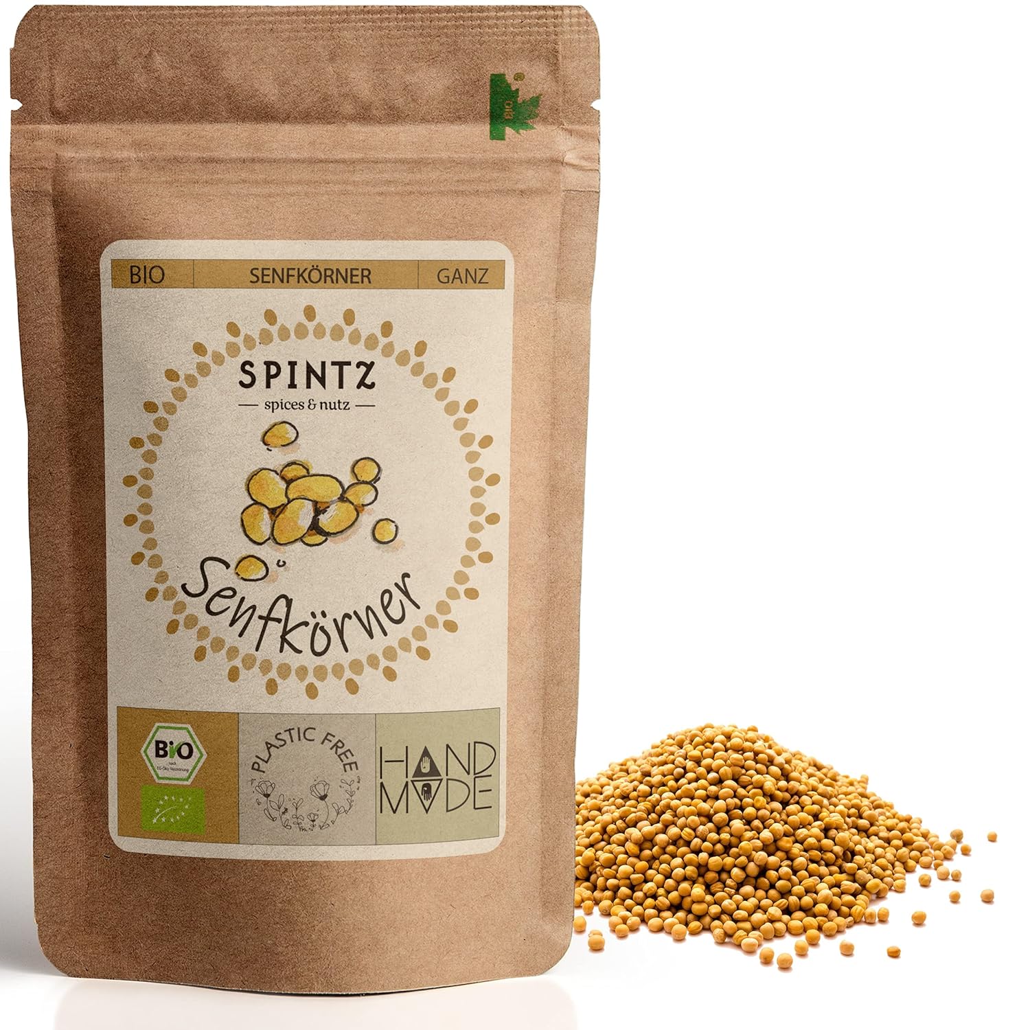 SPINTZ Bio Senfkörner ganz – Senfsaat, 250g, 500g, 1000g – Spintz