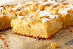 Frisch gebackener Apfelkuchen mit Weinsteinpulver als Backzutat