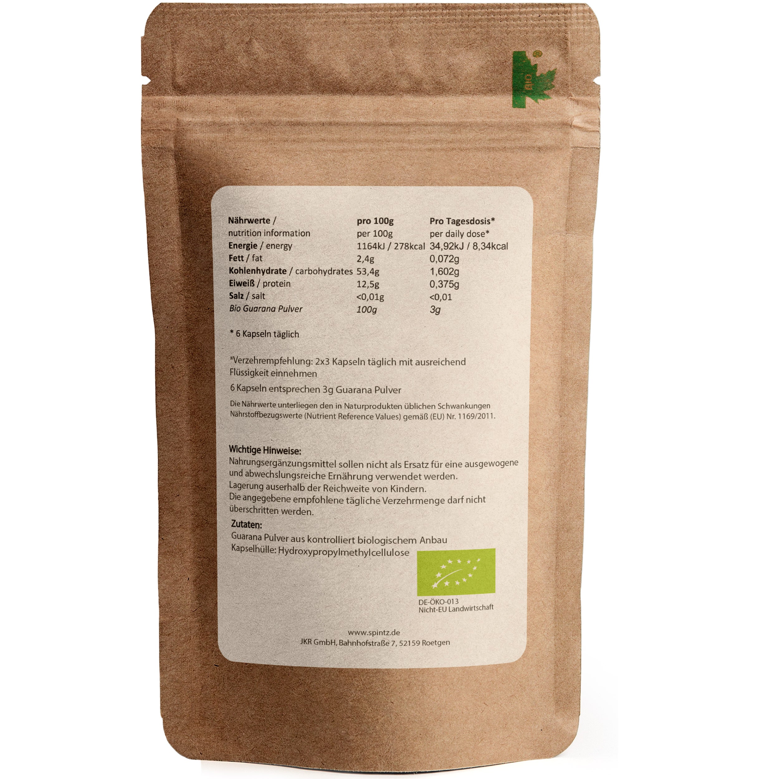 Bio Guarana Kapseln