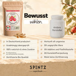 SPINTZ Bio-Hagebutten-Kapseln im Vergleich zu anderen Herstellern: Zusammensetzung, Verarbeitung und Verpackung.