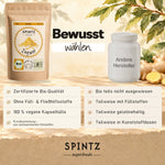 SPINTZ Bio-Ingwer-Kapseln im Herstellervergleich hinsichtlich Bio-Qualität und Zusammensetzung.