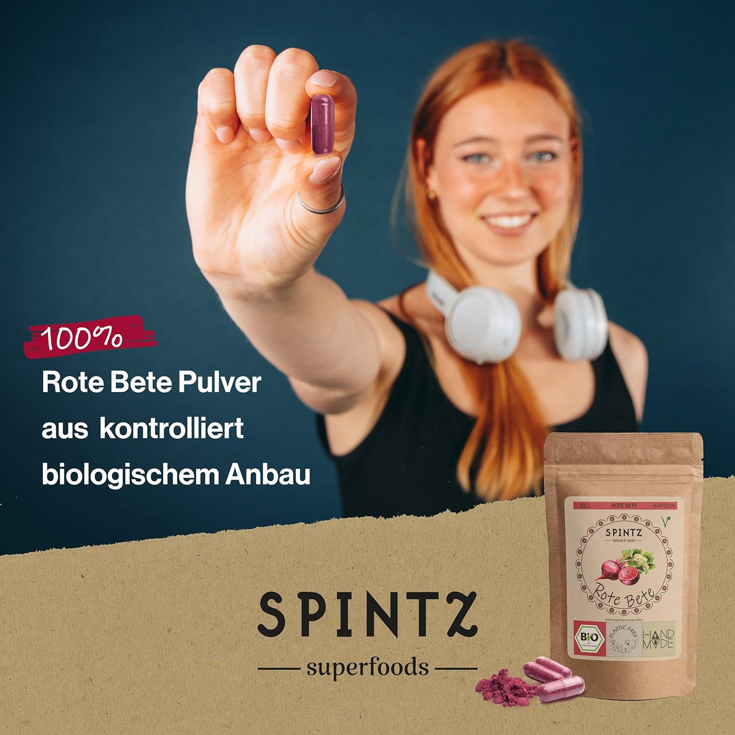 Bio Rote Bete Pulver von SPINTZ – reine Pflanzenkraft aus biologischem Anbau