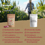 SPINTZ Bio Rote Bete Kapseln im Vergleich zu anderen Herstellern; Darstellung der Vorteile wie zertifizierte Bio-Qualität, Laborprüfung in Deutschland, natürliche Rohstoffe aus biologischem Anbau und hohe Bioverfügbarkeit; Gegenüberstellung mit generischer weißer Verpackung und Nachteilen konventioneller Produkte