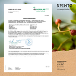 AGROLAB Untersuchungsbestätigung vom 22.07.2026 für die untersuchte Probe Bio Akazienfaser Pulver