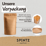 Informationen zum wiederverschließbaren SPINTZ Beutel mit Standboden und PLA-Beschichtung