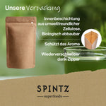 Unsere Verpackung, SPINTZ Gewürze im wiederverschließbaren Kraftpapier Doypack, aromadicht und praktisch zu lagern