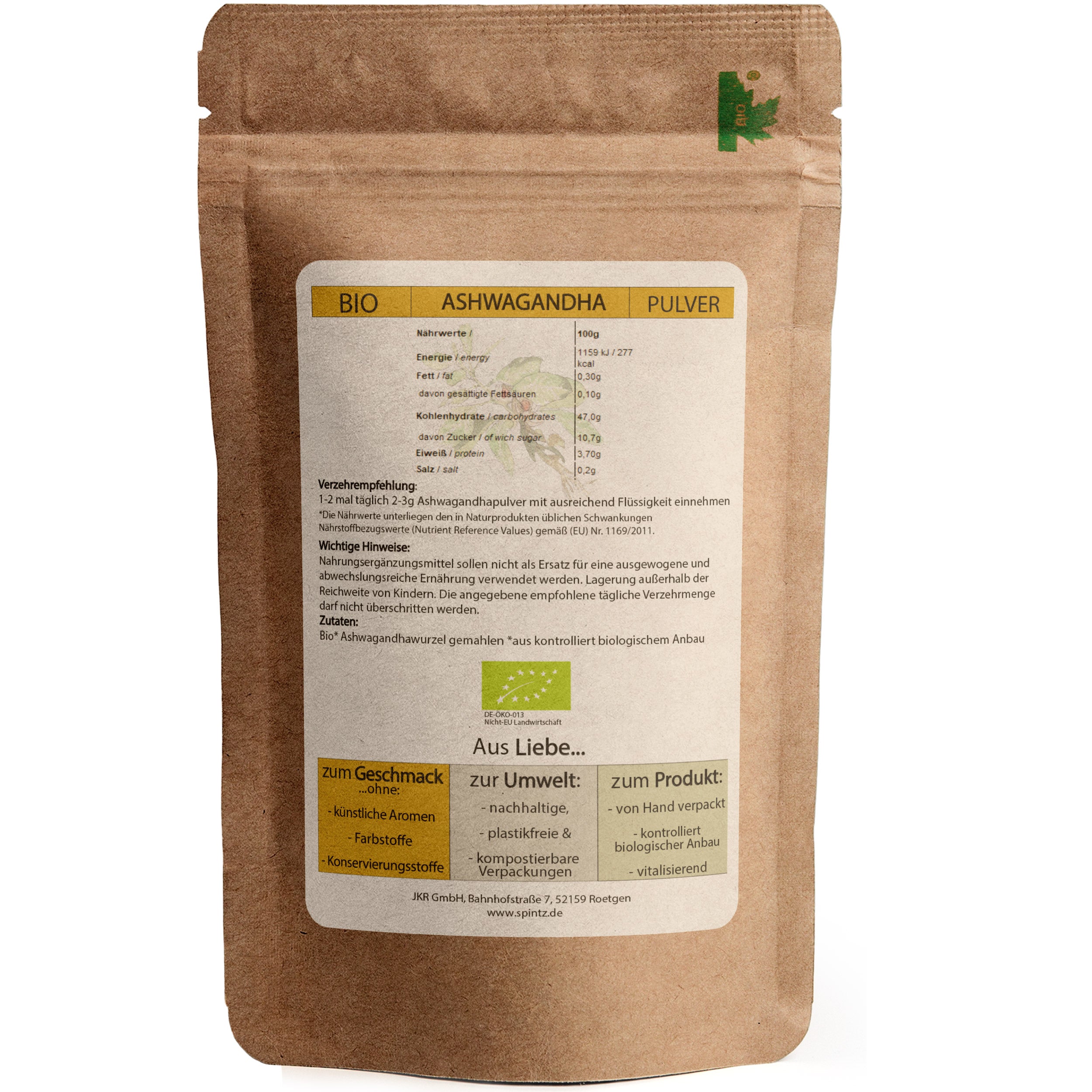 Bio Ashwagandha Pulver