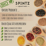 SPINTZ Qualitätsversprechen – Bio-Gewürze ohne Zusatzstoffe, plastikfreie Verpackung, handverpackt und vegan