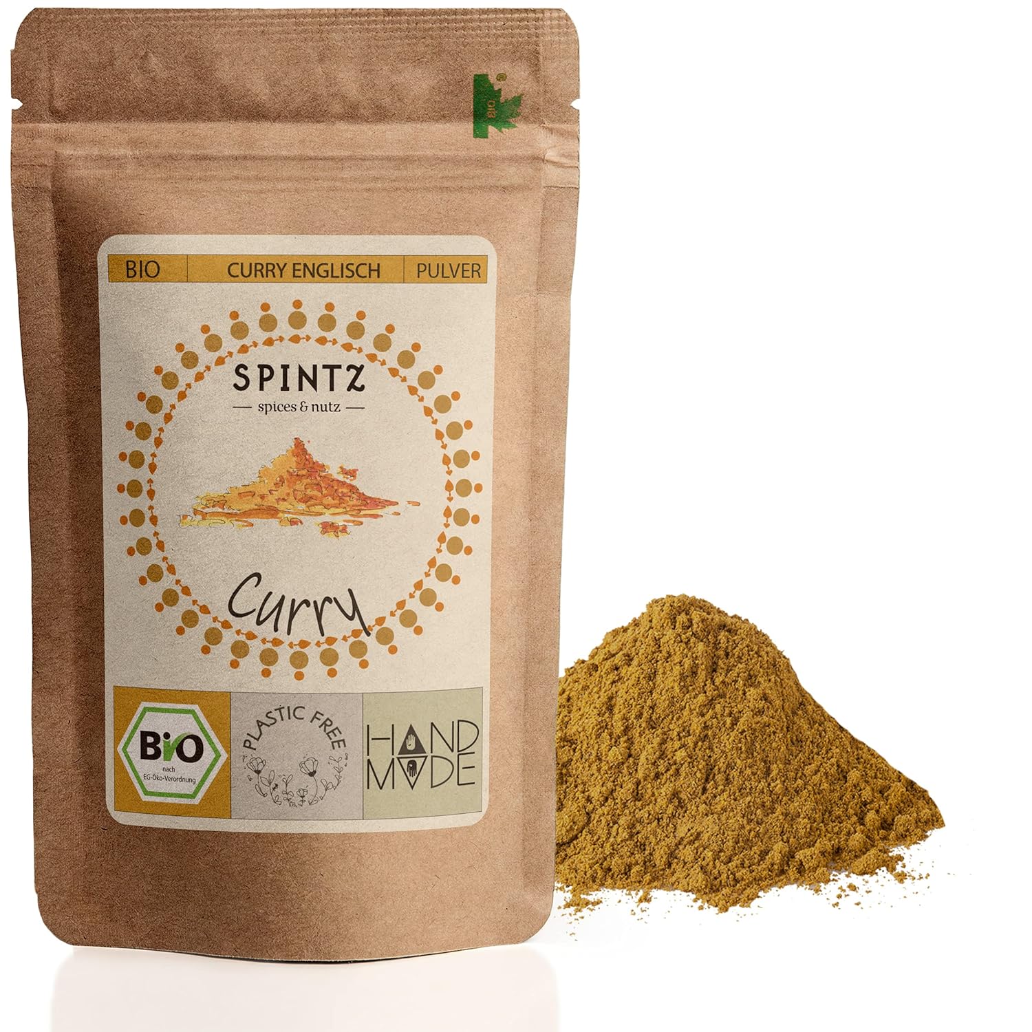 SPINTZ Bio Curry im plastikfreien Doypack – fein abgestimmte Gewürzmischung aus kontrolliert biologischem Anbau