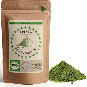 SPINTZ Bio Gerstengras Pulver im umweltfreundlichen Doypack – naturbelassen, nährstoffreich und aus kontrolliert biologischem Anbau