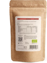 Rückseite der SPINTZ Guarana Kapseln Verpackung mit Nährwertangaben, Inhaltsstoffen und Bio-Zertifizierung