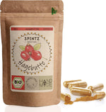 SPINTZ Bio Hagebutten Kapseln im nachhaltigen Doypack – reich an natürlichem Vitamin C, aus kontrolliert biologischem Anbau, vegan und handverpackt