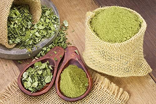 SPINTZ Bio Moringa Pulver – frisch gemahlene Moringa-Blätter mit intensiv grünem Farbton, reich an Nährstoffen und Antioxidantien