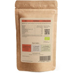 Rückseite der SPINTZ Bio Paprika Verpackung mit Bio-Kontrollstelle, Zutaten und Nährwertangaben