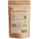 Rückseite des SPINTZ Bio Weißer Pfeffer Doypacks mit Nährwertangaben, Bio-Siegel und Herkunftsangaben