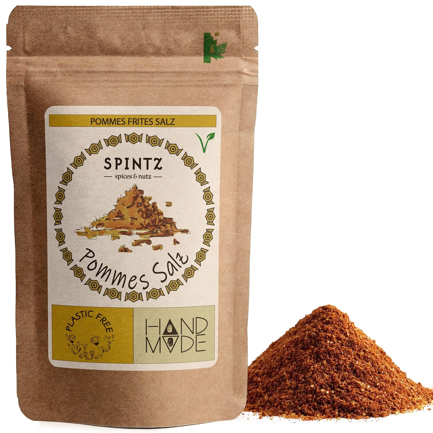 SPINTZ Pommes Salz im umweltfreundlichen Doypack – würzige Bio-Gewürzmischung für knusprige Pommes