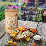 SPINTZ Bio Rauchsalz auf Grillgemüse – verleiht jedem Gericht ein kräftiges Raucharoma