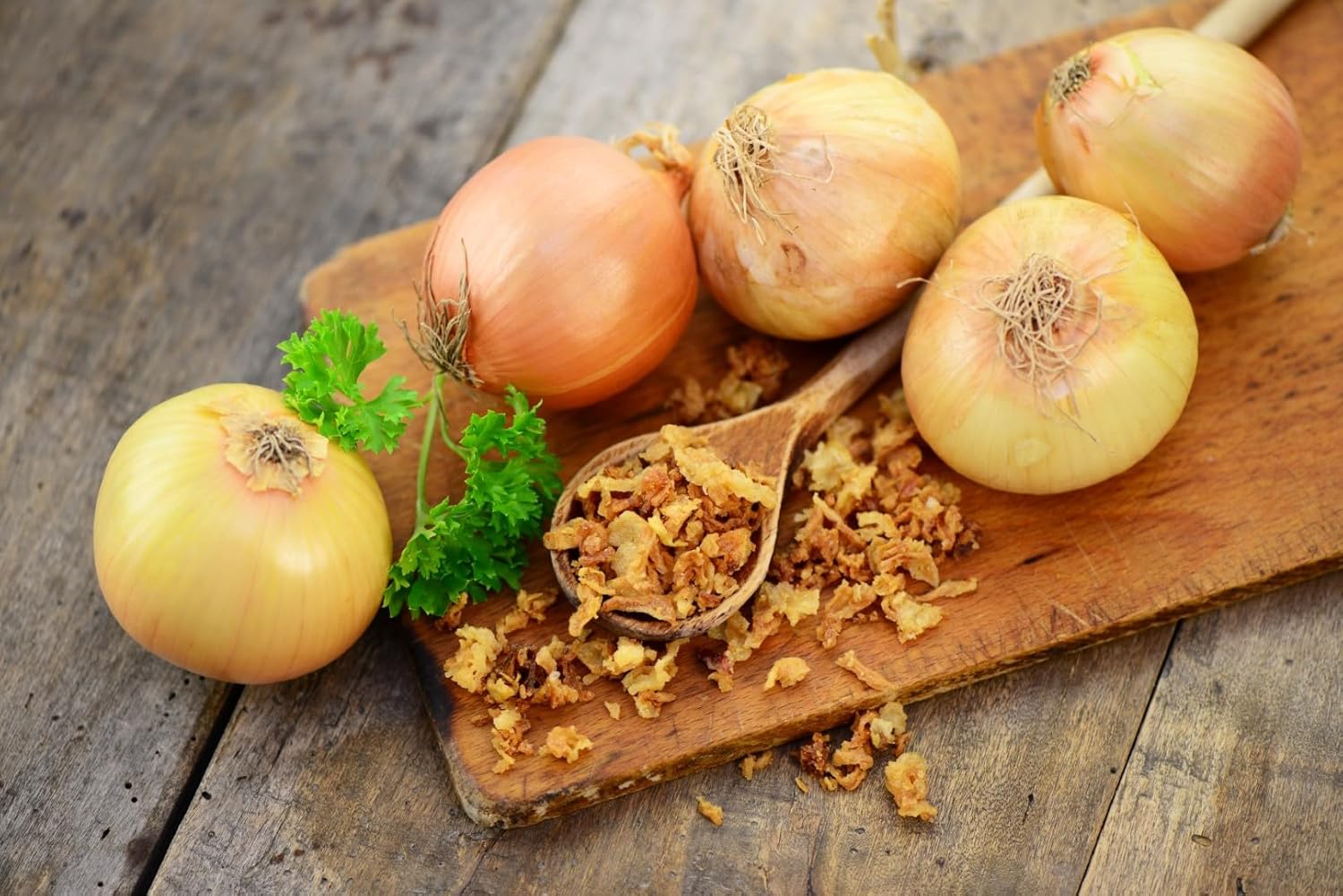 Knusprige Bio Röstzwiebeln von SPINTZ – perfekt zum Verfeinern von Burgern, Salaten und Hausmannskost