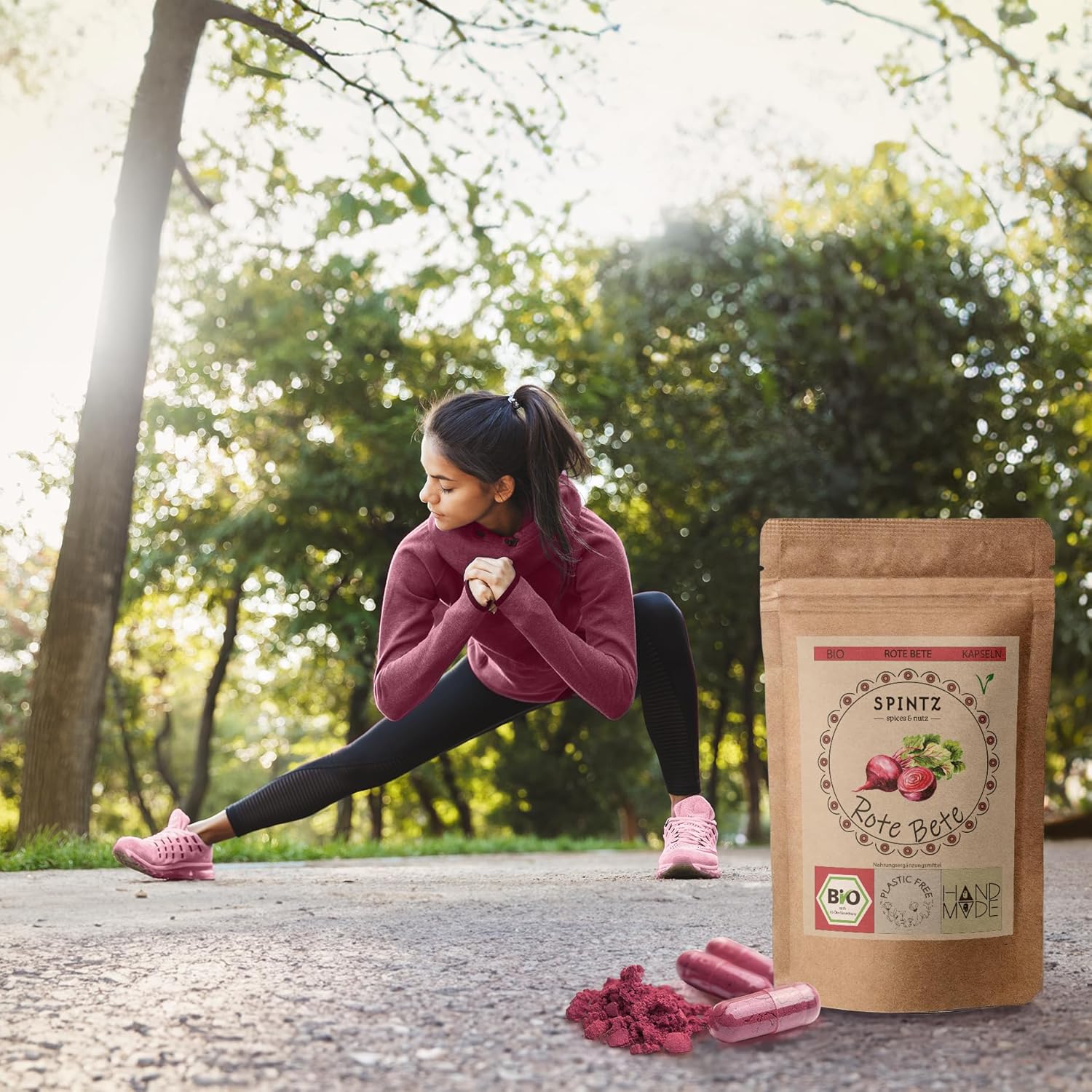 SPINTZ Bio Rote Beete Kapseln – ideal für Sport, Regeneration und Ausdauer, unterstützt durch natürliche Pflanzenkraft