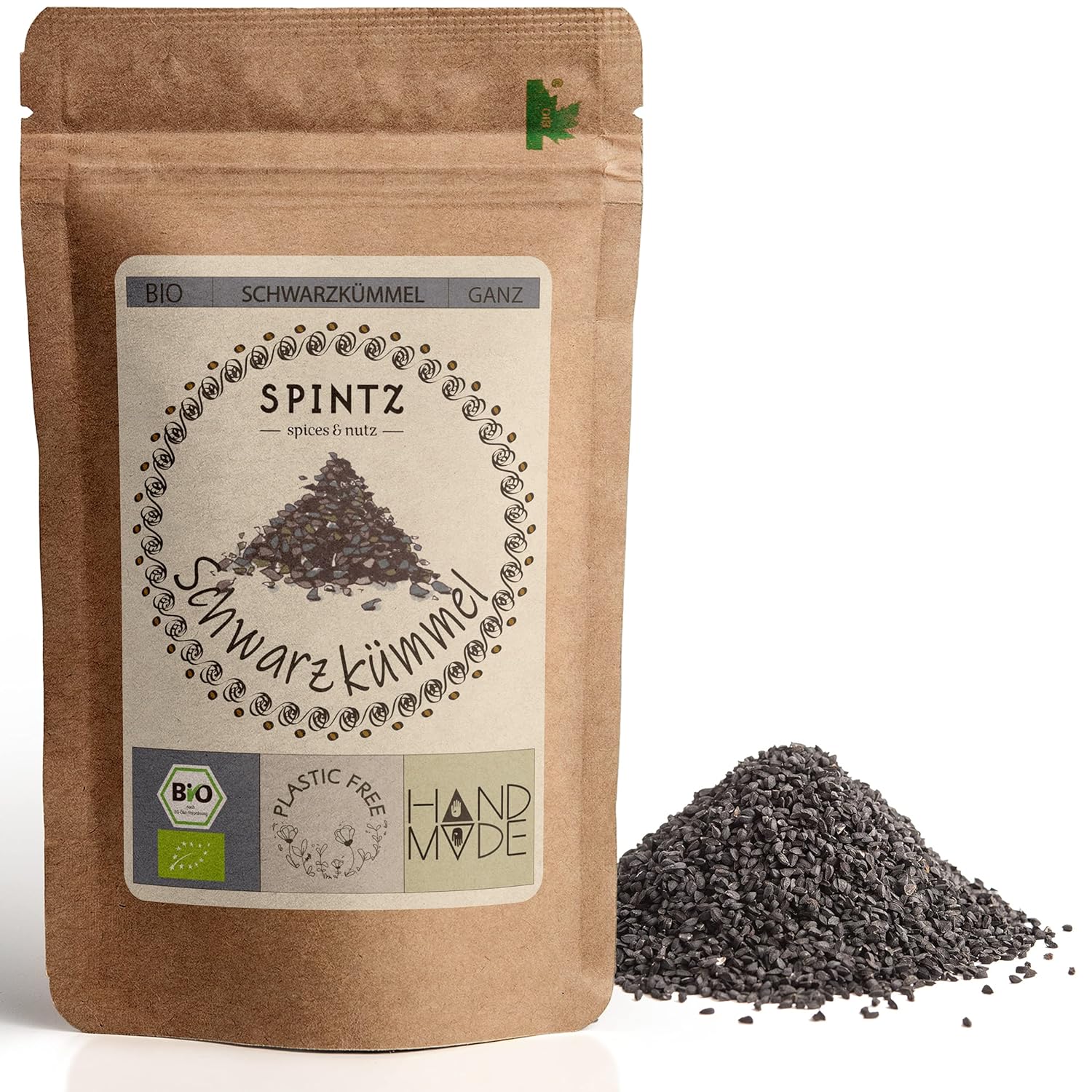 SPINTZ Bio Schwarzkümmel im nachhaltigen Doypack – ganze Samen, naturrein und aromatisch