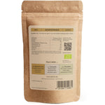 Rückseite der SPINTZ Bio Senfkörner Verpackung mit Zutaten, Nährwerttabelle und Bio-Kontrollstelle