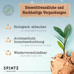 Nachhaltige SPINTZ Verpackung – biologisch abbaubar, aromaschützend und wiederverschließbar aus pflanzlicher Zellulose