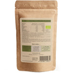 Rückseite der SPINTZ Bio Chlorella Spirulina Verpackung mit Nährwertangaben und Bio-Zertifizierung