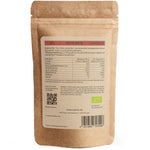 Rückseite der SPINTZ Bio Rote Beete Kapseln – detaillierte Nährwertangaben, Einnahmeempfehlung und nachhaltige Verpackung aus Kraftpapier